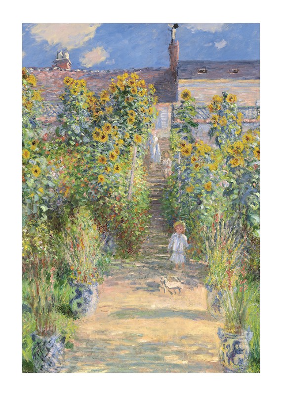 The Artist's Garden at Vétheuil By Claude Monet-1