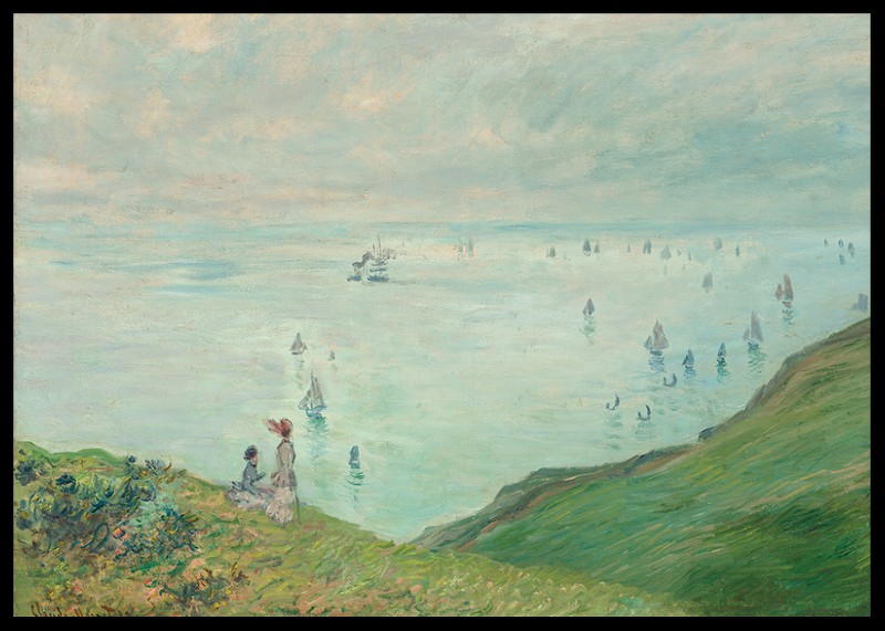 Cliffs at Pourville By Claude Monet-2