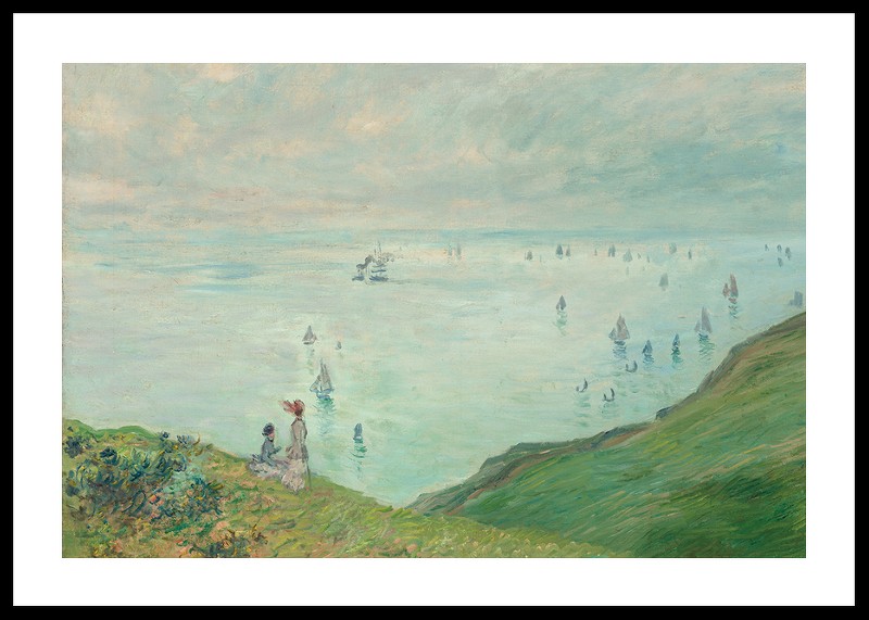 Cliffs at Pourville By Claude Monet-0