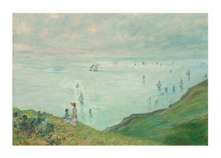 Poster Cliffs at Pourville By Claude Monet