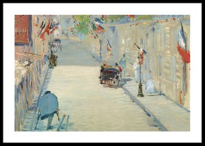 The Rue Mosnier With Flags By Édouard Manet-0