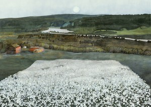 Flower Meadow in the North By Harald Sohlberg-3