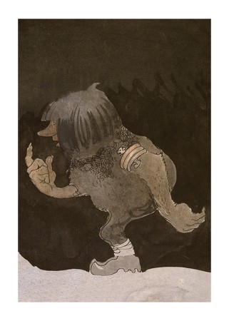 Poster Troll on a Hike By John Bauer
