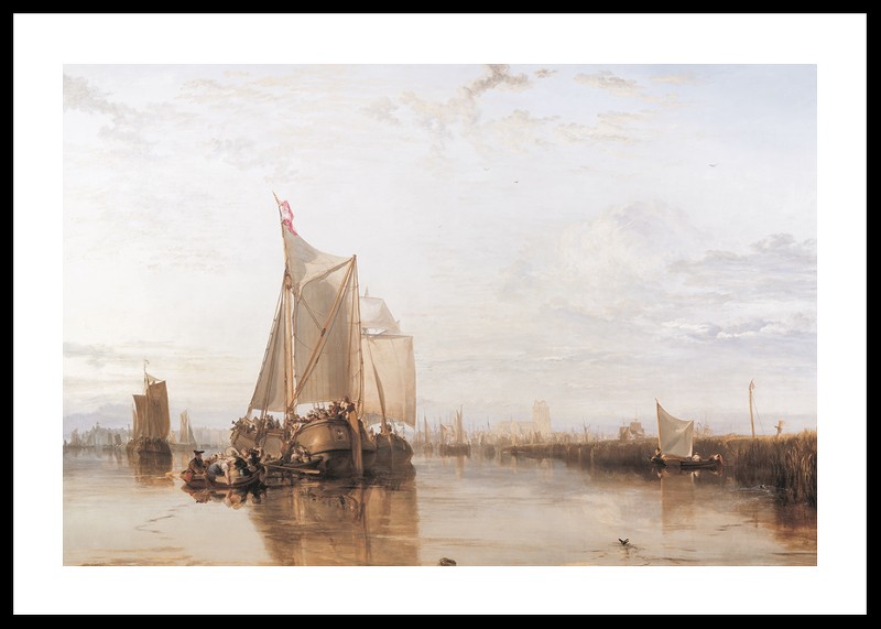 Dort Packet-Boat from Rotterdam Becalmed By William Turner-0