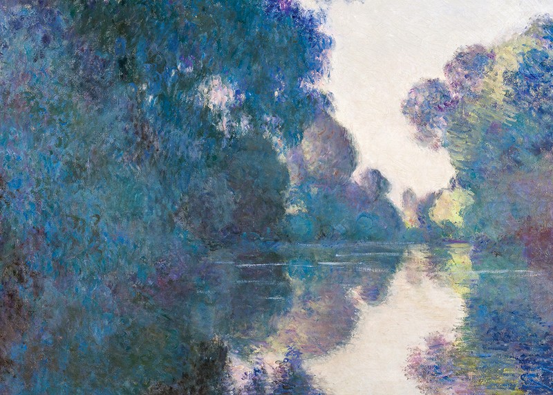 Morning on the Seine near Giverny By Claude Monet-3