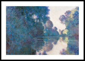 Morning on the Seine near Giverny By Claude Monet-0