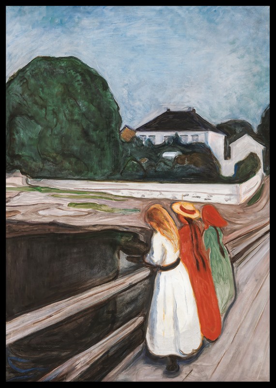 The Girls on the Bridge By Edvard Munch-2