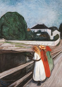 The Girls on the Bridge By Edvard Munch-3