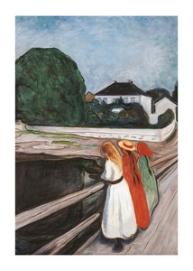 The Girls on the Bridge By Edvard Munch-1