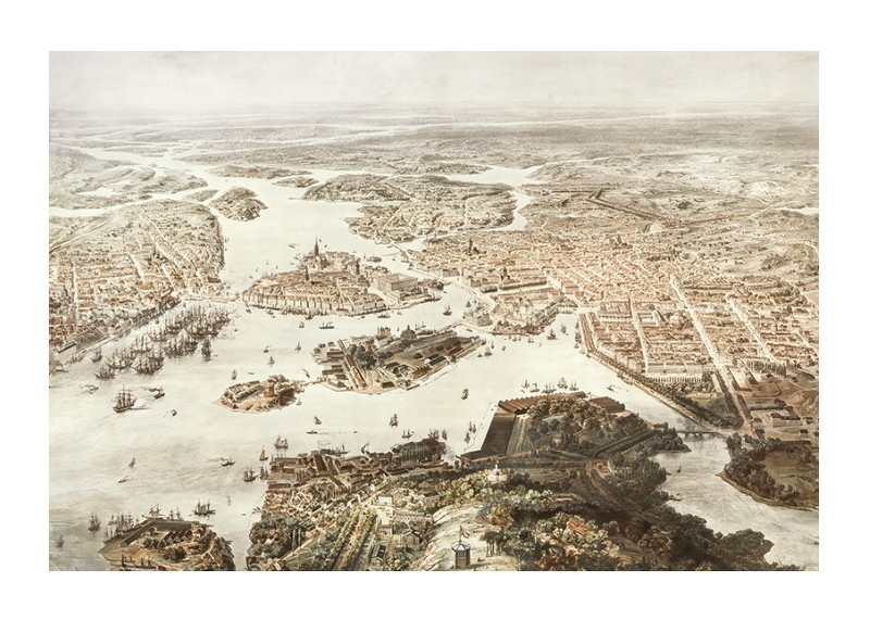 Fogelvue Over Stockholm 1860-1