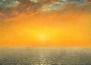 Sunset On the Sea By John Frederick Kensett-3
