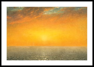 Sunset On the Sea By John Frederick Kensett-0