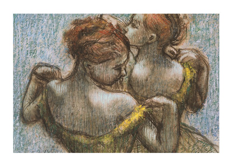 Two Dancers Half-length By Edgar Degas-1