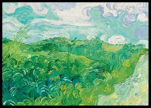 Green Wheat Fields Auvers By Vincent van Gogh-2