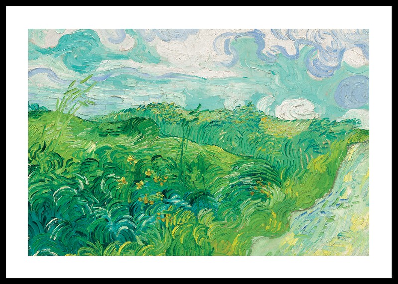 Green Wheat Fields Auvers By Vincent van Gogh-0