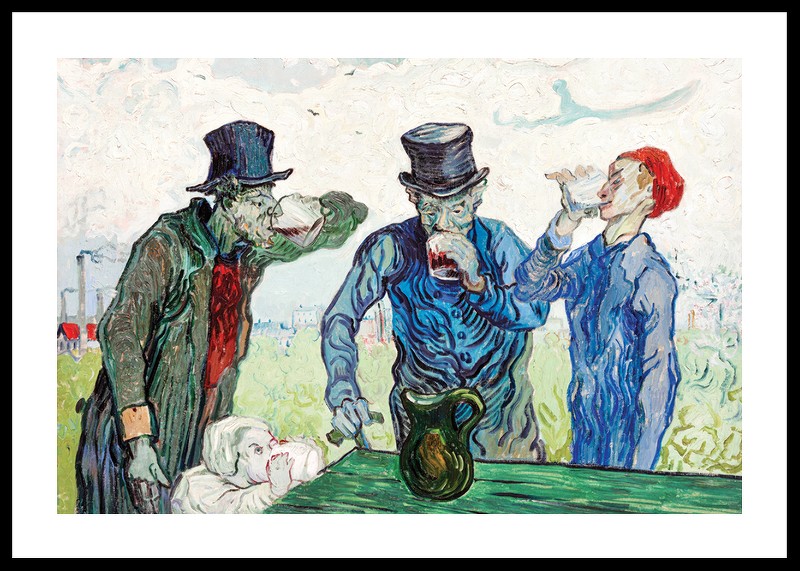 The Drinkers By Vincent van Gogh-0