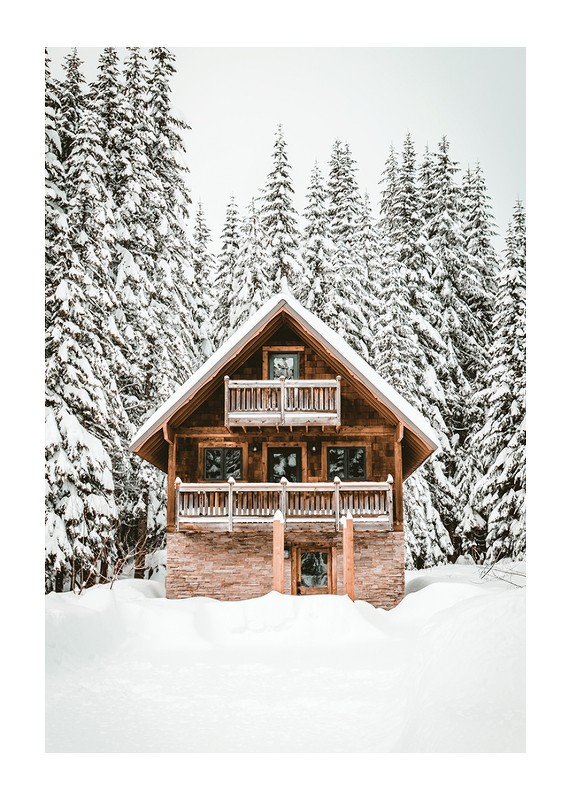 Cabin In Snow No4-1