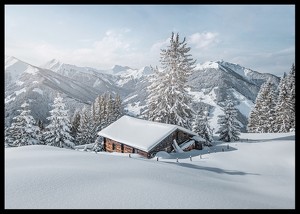 Cabin In Snow No2-2