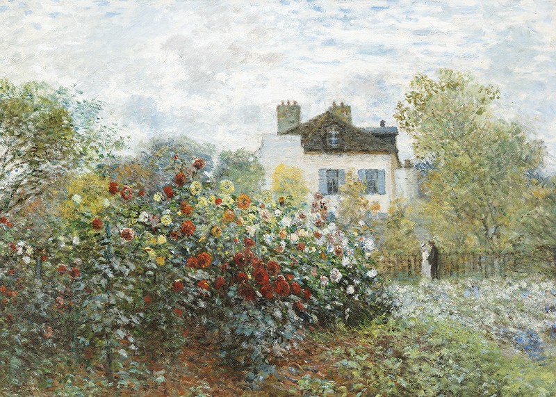 The Artists Garden In Argenteuil By Claude Monet-3