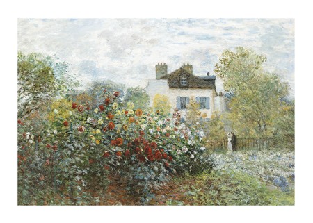 Poster The Artists Garden In Argenteuil By Claude Monet