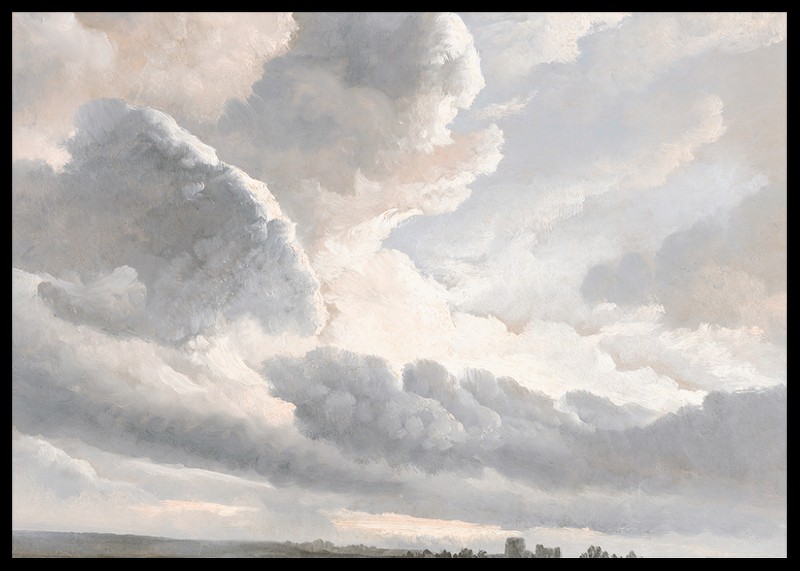 Study Of Clouds With A Sunset Near Rome By Simon Denis-2