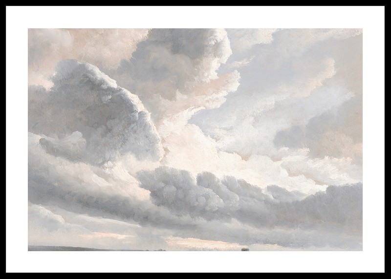 Study Of Clouds With A Sunset Near Rome By Simon Denis-0