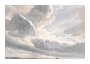 Study Of Clouds With A Sunset Near Rome By Simon Denis-1