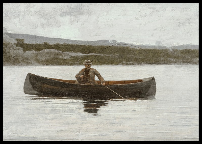 Playing A Fish By Winslow Homer-2