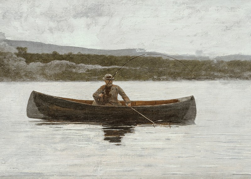 Playing A Fish By Winslow Homer-3