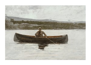 Playing A Fish By Winslow Homer-1