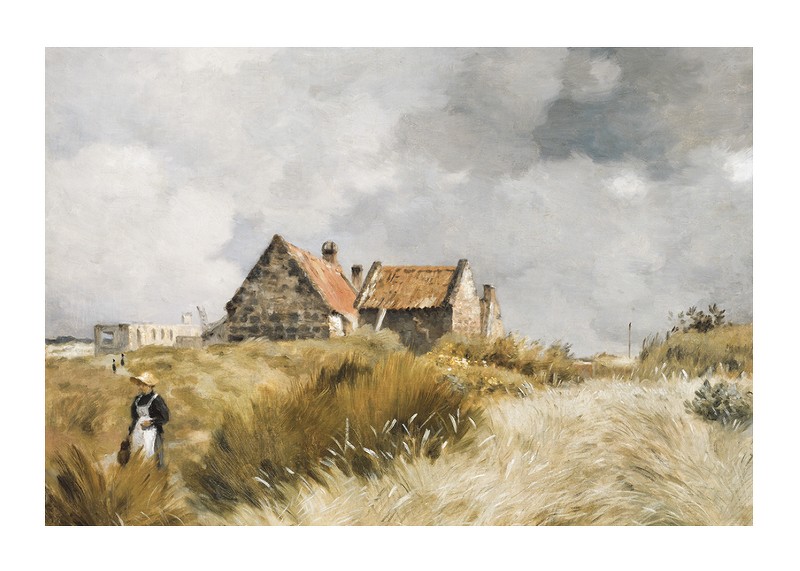 Cottage In The Dunes By Jean-Charles Cazin-1