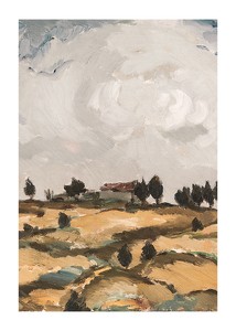 Autumn Landscape With Clouds By Ilmari Aalto-1