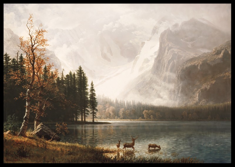 Estes Park Colorado Whyte's Lake By Albert Bierstadt-2