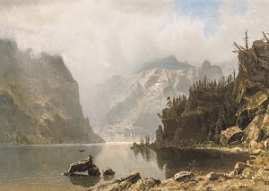 Western Landscape By Albert Bierstadt-3