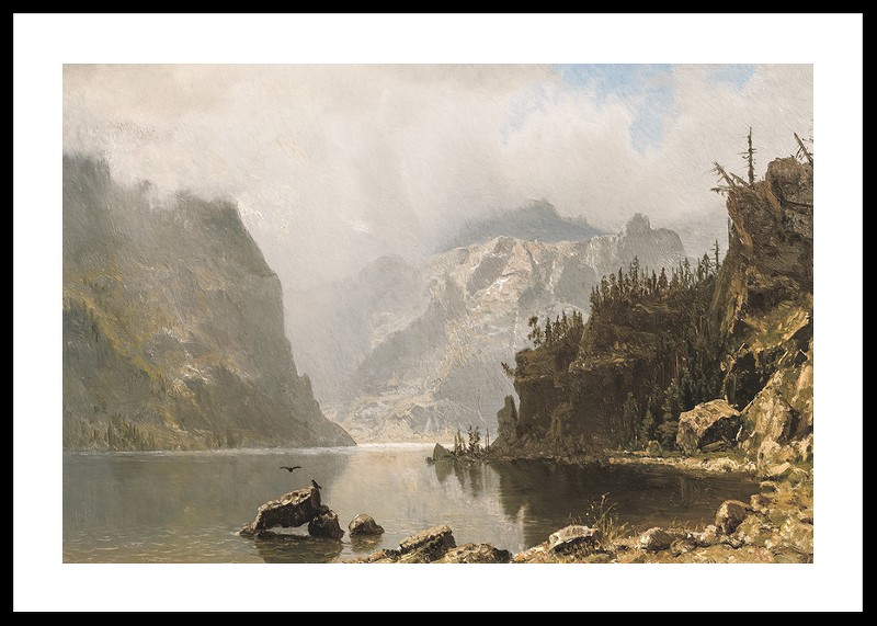 Western Landscape By Albert Bierstadt-0