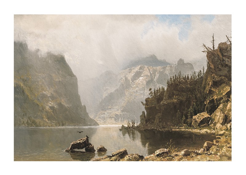 Western Landscape By Albert Bierstadt-1