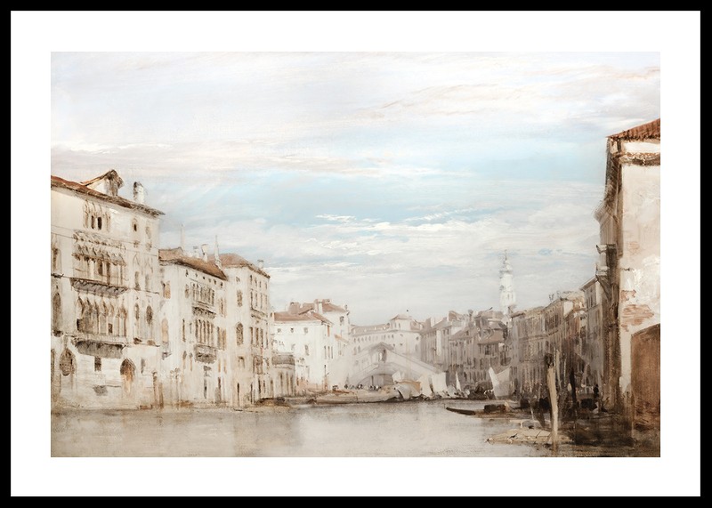 The Grand Canal Venice Looking Toward The Rialto By Richard Parkes Bonington-0