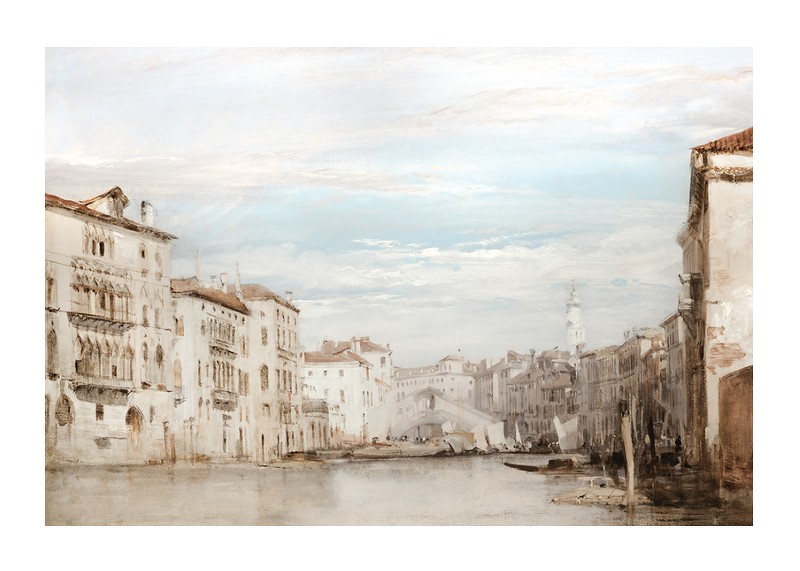 The Grand Canal Venice Looking Toward The Rialto By Richard Parkes Bonington-1