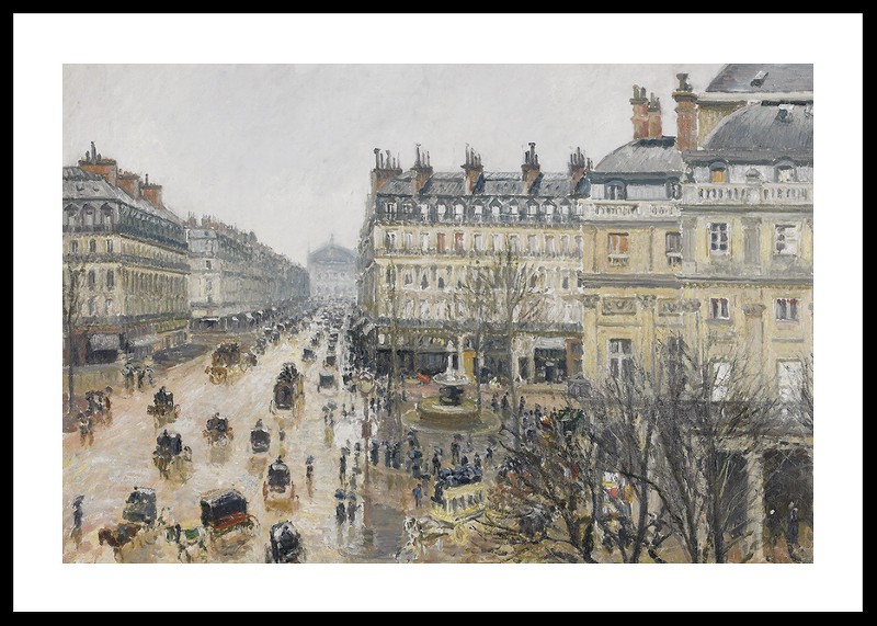 Place Du Thtre Franais Paris Rain By Camille Pissarro-0