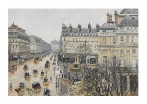 Place Du Thtre Franais Paris Rain By Camille Pissarro-1