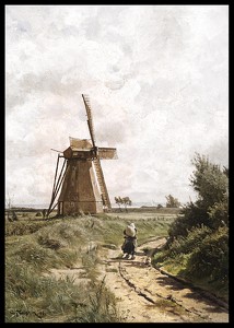Windmühle Bei Ahrenshoop By Carl Malchin-2