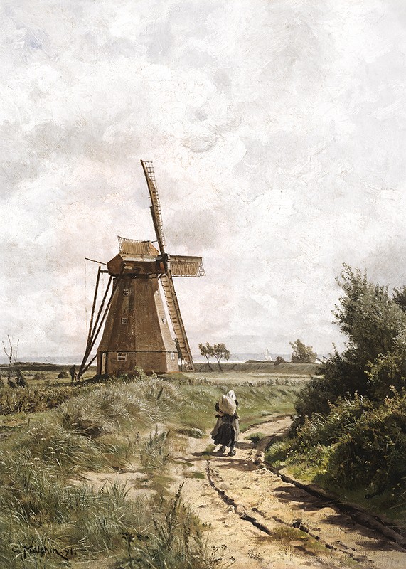 Windmühle Bei Ahrenshoop By Carl Malchin-3