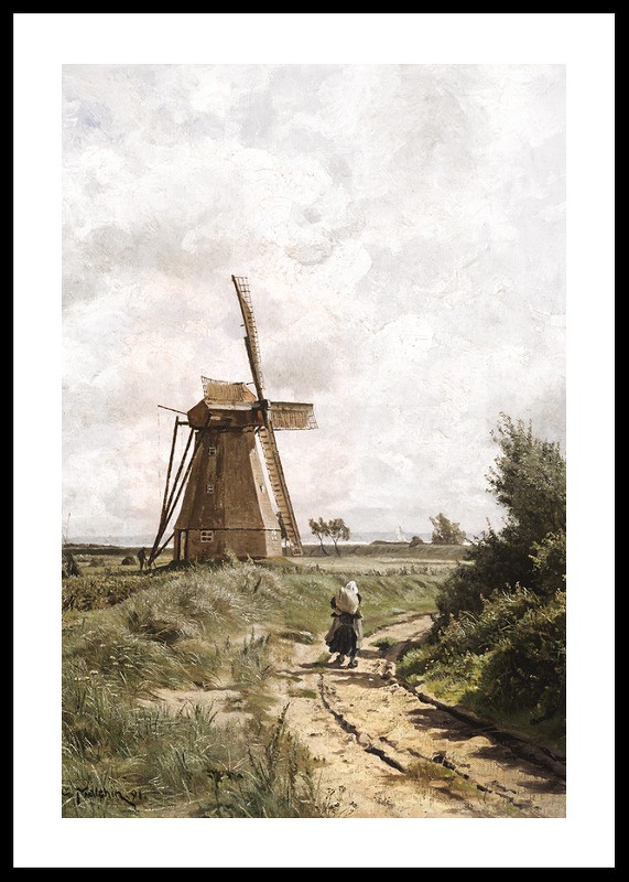 Windmühle Bei Ahrenshoop By Carl Malchin-0