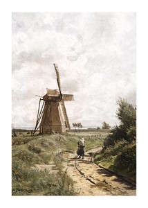 Windmühle Bei Ahrenshoop By Carl Malchin-1