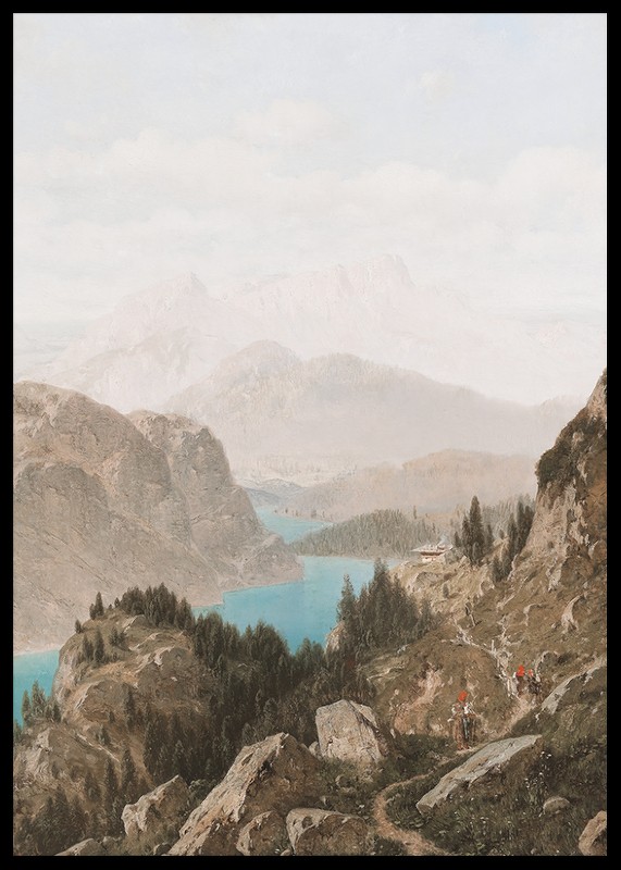 View Of The Königssee And The Untersberg By Josef von Schlögl-2