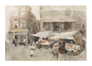 Markt Met Bloemenstalletjes By Floris Arntzenius-1