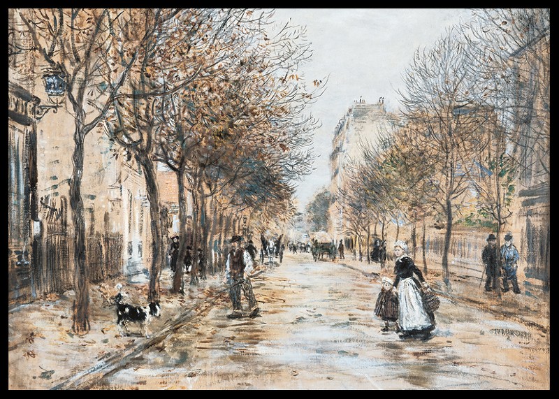 Street In Asnières By Jean-Franҫois Raffaëlli-2