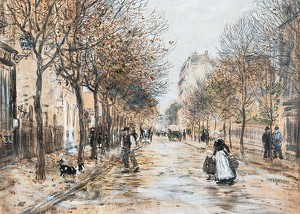 Street In Asnières By Jean-Franҫois Raffaëlli-3