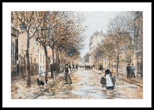 Street In Asnières By Jean-Franҫois Raffaëlli-0
