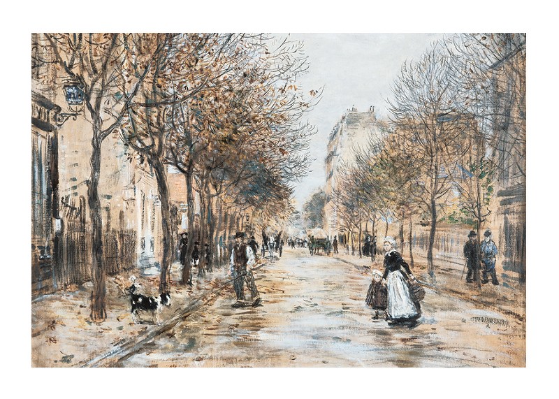 Street In Asnières By Jean-Franҫois Raffaëlli-1